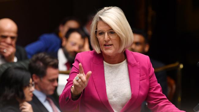 Police Minister Yasmin Catley maintained she couldn’t recall when she had the conversation with NSW Premier Chris Minns, or what they spoke about. Picture: NCA NewsWire/ pool/ Bianca DeMarchi