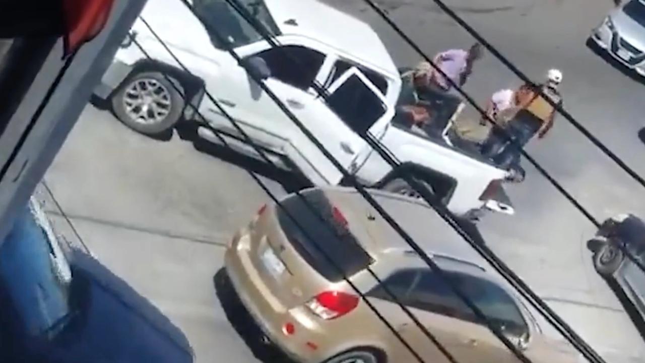 Mobile phone video from Matamoras, Mexico captures the kidnapping of four US citizens by armed men. Picture: DavidWolf777/Twitter.