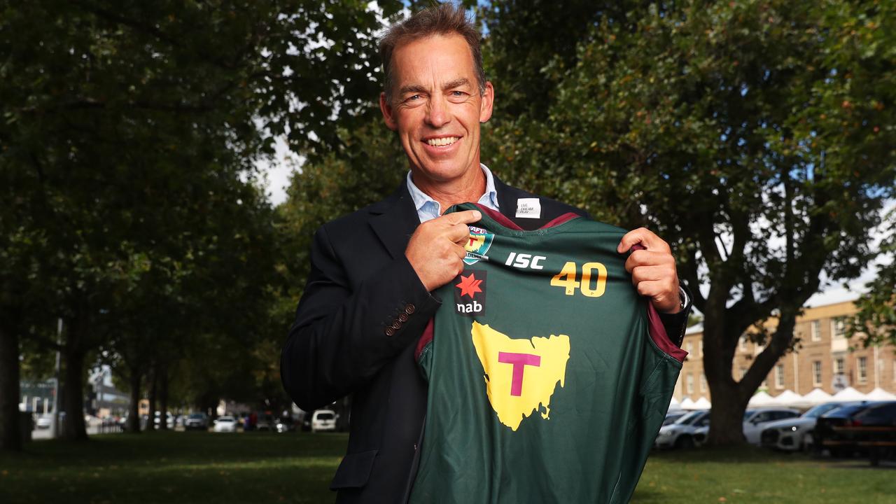 Former Hawthorn premiership coach Alastair Clarkson in Tasmania as part of the taskforce to get the state an AFL team. Picture: Nikki Davis-Jones