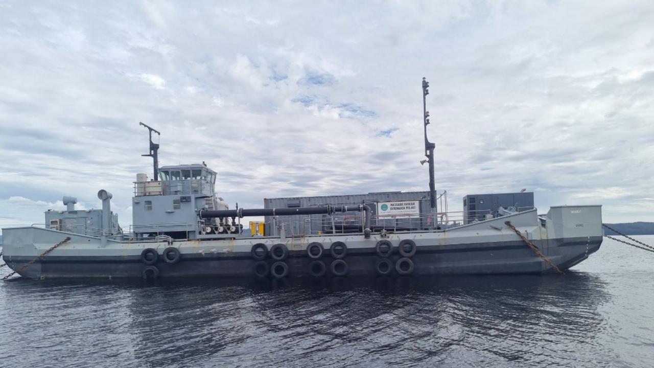 The barge dubbed 'The Wombat' will be moored in Macquarie Harbour.