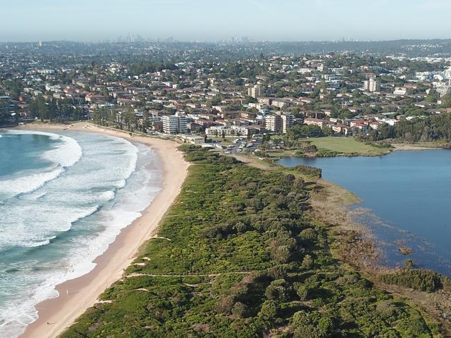 A man is suspected of starting a fire in bushland behind Dee Why Beach on Tuesday afternoon. Picture: Supplied