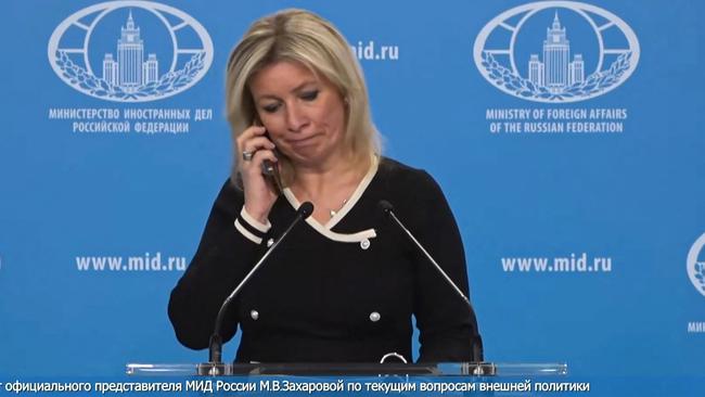 Russian Foreign Ministry spokesperson Maria Zakharova. Picture: Russian Foreign Ministry / AFP