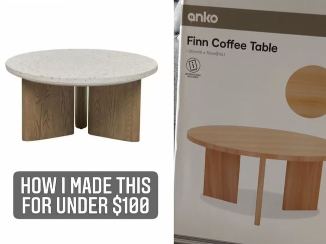 Kmart shopper replicates $1490 table for $100