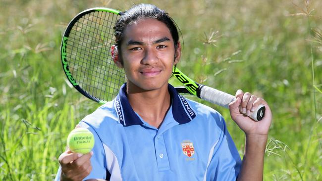 This week’s Liverpool Leader Local Sports Star Andre Oliveira is aiming for professional tennis success. Picture: Ian Svegovic