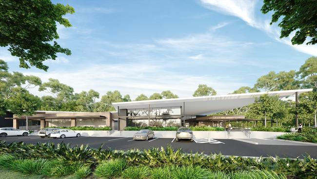 The concept design for a supermarket on the site of the old butter factory in Eumundi. Picture: Supplied