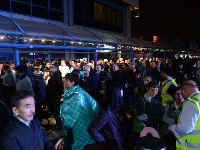 London Fire Brigade declared City Airport safe three hours after it was evacuated over a suspected chemical incident. Picture: Victoria Jones.