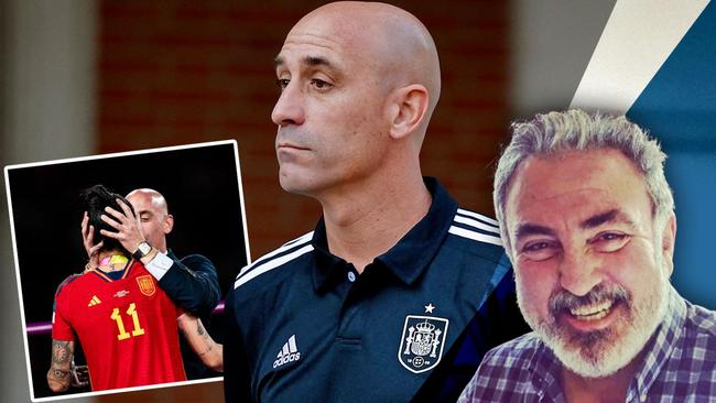 Juan Rubiales, right, has criticised his nephew, Luis Rubiales, for refusing to resign after forcibly kissing Spanish player Jennifer Hermoso. Picture montage: The Times