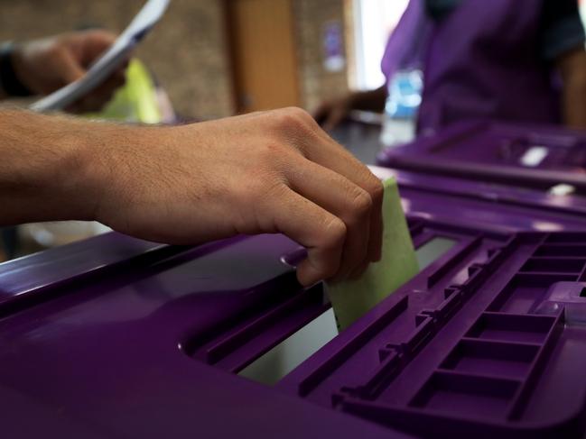 Australians are urged to respect other voters’ right to privacy on election day. Picture: Lisa Maree Williams
