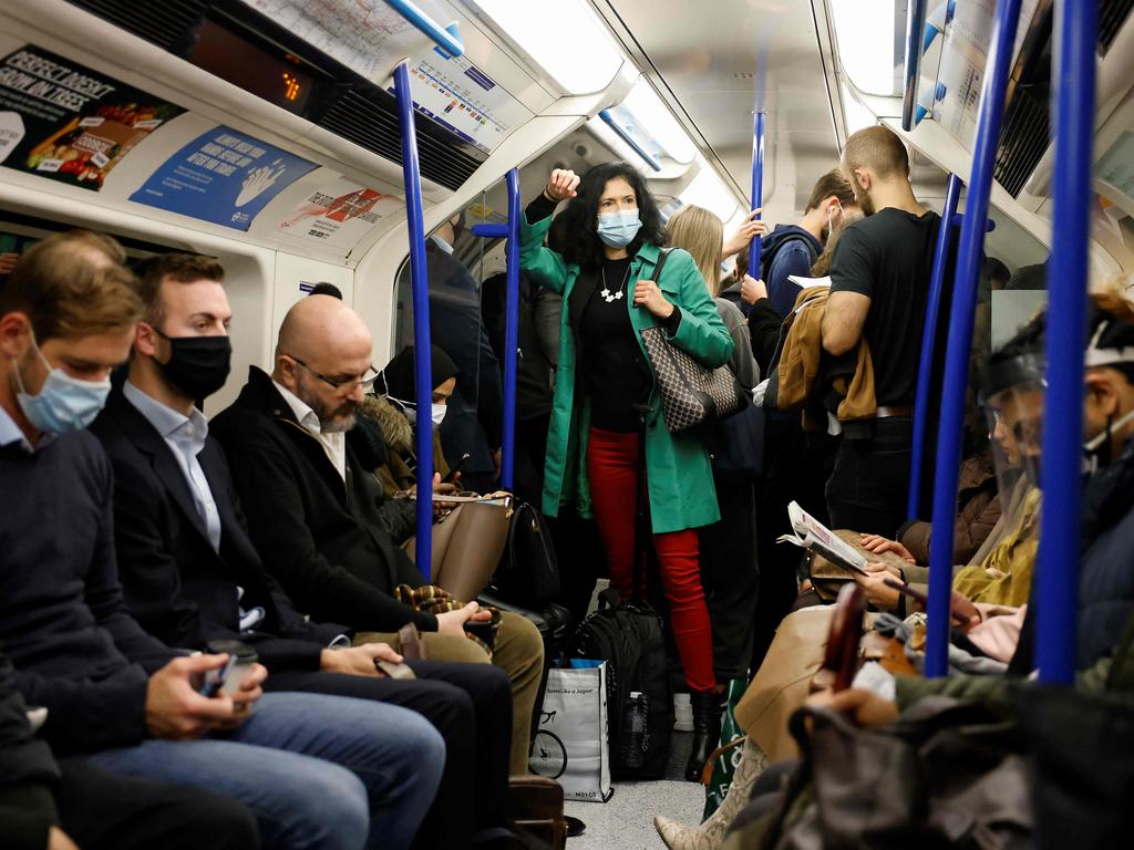 Britain’s stubbornly high infection rates contrast sharply with its European neighbours and have prompted fresh questions of the decision to relax all restrictions. Picture: AFP