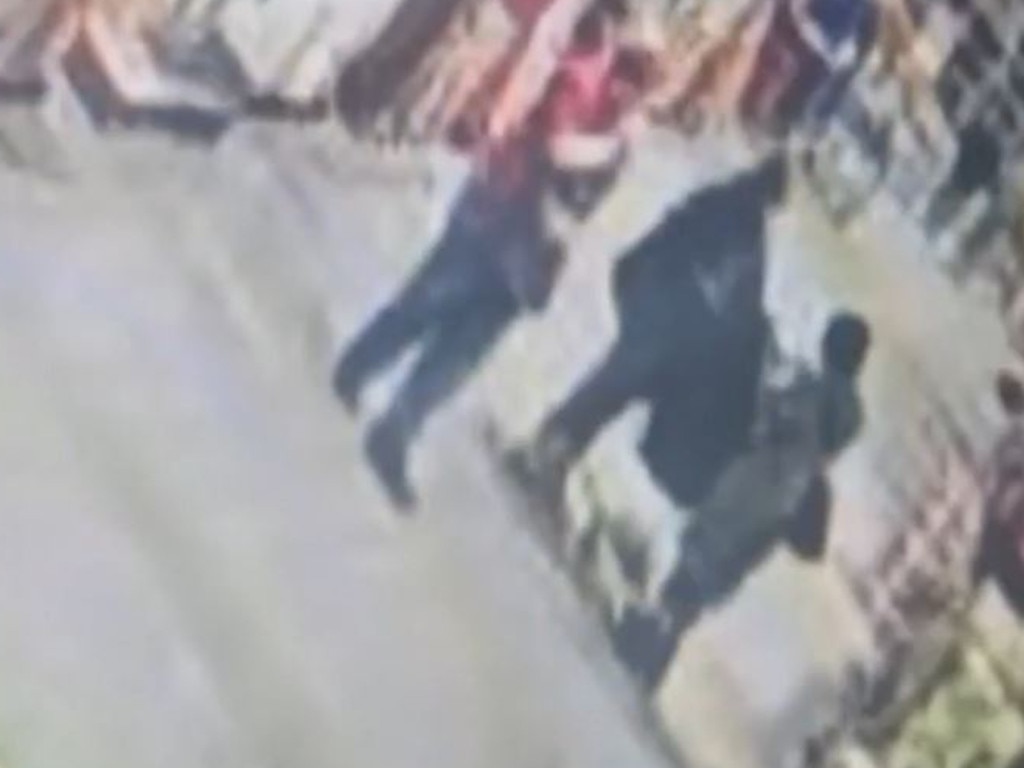 CCTV footage shows an offender punching a Bunnings worker in the mouth at a store in Melbourne’s north. Picture: Supplied