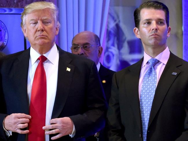 Donald Trump with Donald Jr. Picture: AFP