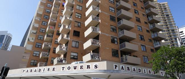 Paradise Towers is one of the first high-rises on the Gold Coast. 