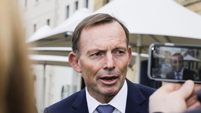 Former Australian prime minister Tony Abbott was assaulted in the form of a headbutt while in Hobart in September. (Pic: AAP)