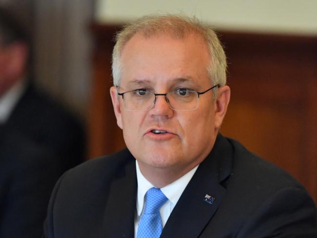CANBERRA, AUSTRALIA - DECEMBER 11: Prime Minister Scott Morrison makes opening remarks during a convening of the Federation Reform Council at Old Parliament House on December 11, 2020 in Canberra, Australia. The National Federation Reform Council (NFRC) has been established to replace Council of Australian Governments (COAG) meetings. (Photo by Mick Tsikas-Pool/Getty Images)
