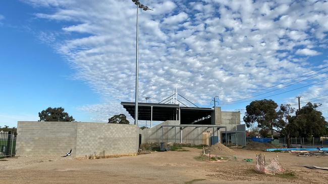 Unfinished West Adelaide Hellas Soccer Club upgrade. Picture: Supplied