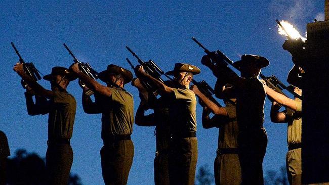 Anzac Dawn Service at the Shrine of Remembrance, Melbourne. Picture: Nicole Garmston