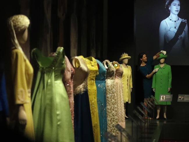 The Queen often dresses in bright block colours to be seen but also to convey meaning through her clothing. Picture: AP Photo/Frank Augstein.