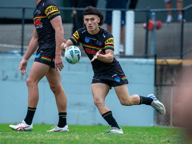 Jenson Tuaoi scored in the opening minute for Penrith. Picture: Thomas Lisson