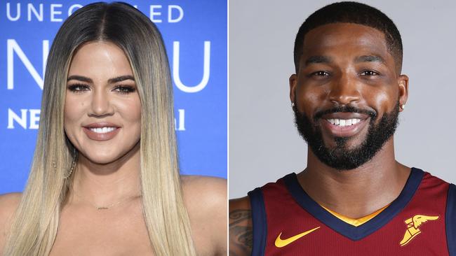 Khloe Kardashian (left) and Tristan Thompson. Picture: AP