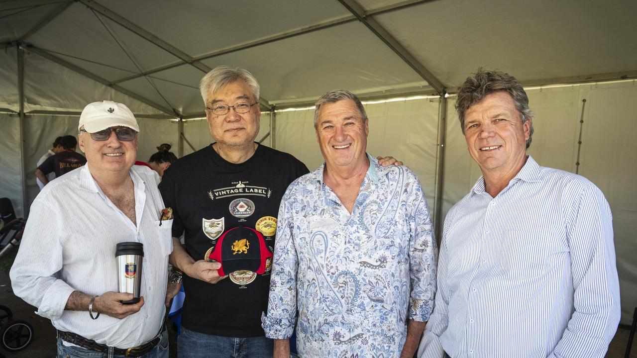 Class of '79 Downlands old boys (from left) Mark Grau, William Cheng, Terry Stewart and Justin Rowe. Picture: Kevin Farmer