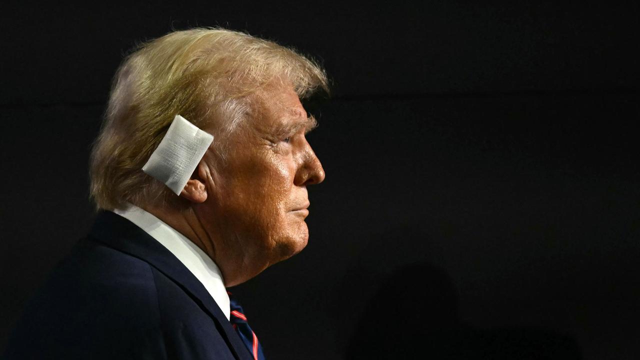 US former President and 2024 Republican presidential candidate Donald Trump attends the third day of the 2024 Republican National Convention in Milwaukee. (Photo by Patrick T. Fallon / AFP)