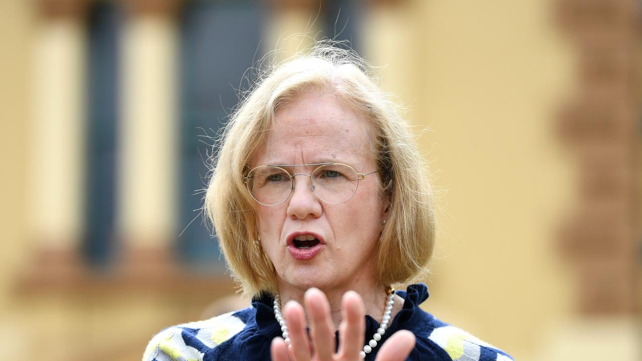 BRISBANE, AUSTRALIA - NewsWire Photos - AUGUST 18, 2021. Queensland Chief Health Officer Dr Jeannette Young speaks during a press conference at the Breakfast Creek Hotel in Brisbane, to provide a Covid update. Picture: NCA NewsWire / Dan Peled