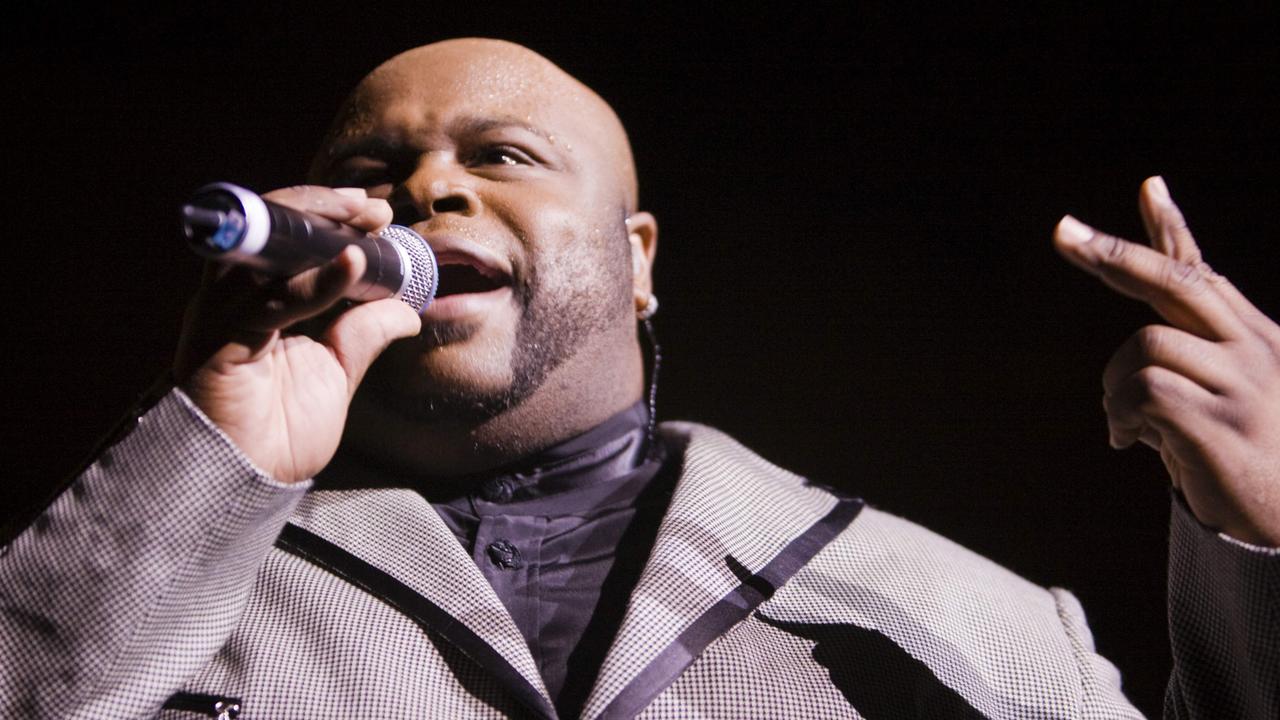 Bruce Williamson on stage with The Temptations in 2007. Picture: Marc Broussely/Redferns/Getty.