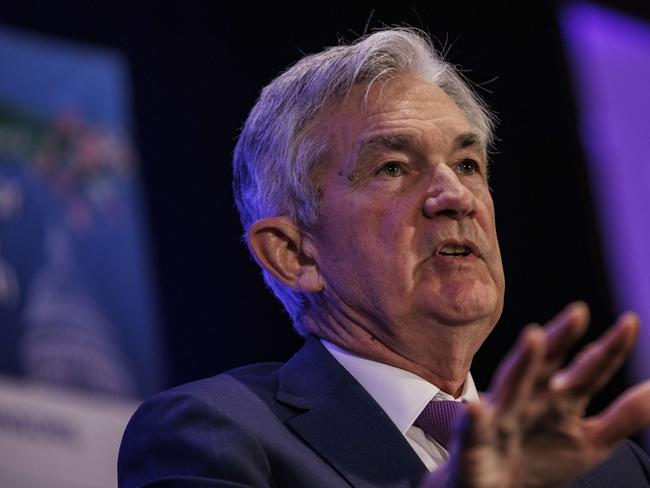 WASHINGTON, DC - MARCH 21: Federal Reserve Board Chair Jerome Powell speaks during a luncheon at the 2022 NABE Economic Policy Conference at the Ritz-Carlton on March 21, 2022 in Washington, DC. The Federal Reserve raised interest rates a quarter of a percentage point last week for the first time since 2018 in an attempt to combat rising inflation.   Samuel Corum/Getty Images/AFP == FOR NEWSPAPERS, INTERNET, TELCOS & TELEVISION USE ONLY ==