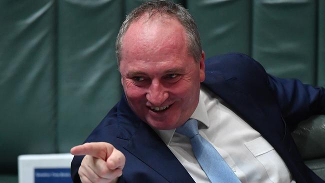 Deputy Prime Minister Barnaby Joyce during question time at Parliament House in Canberra on Wednesday. Picture: Getty Images