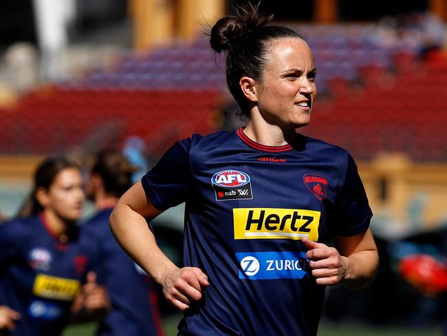 Daisy Pearce will swap red and blue for blue and white. Picture: Dylan Burns/AFL Photos via Getty Images