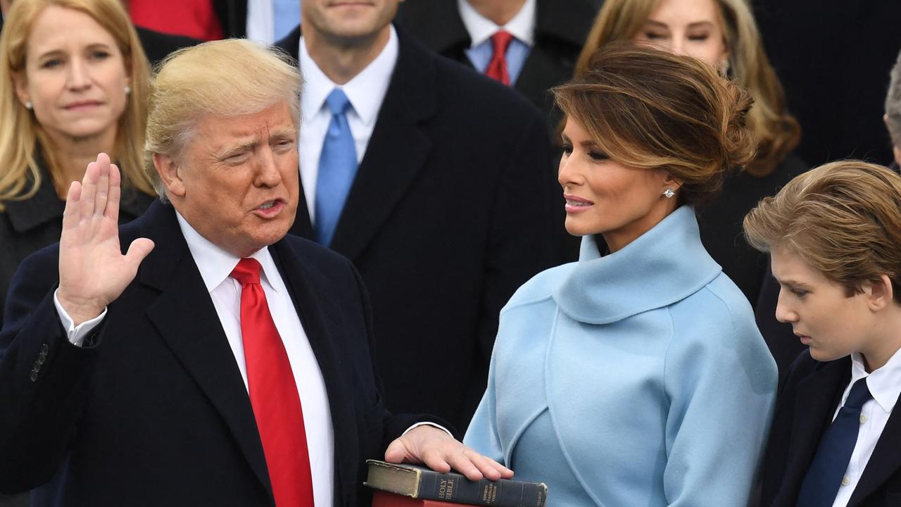 Donald Trump is sworn in as President on January 20, 2017. Picture: Mark RALSTON / AFP