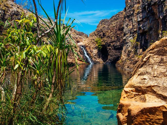 Barramundi Gorge, Kakadu National Park, NTPhoto - Tourism AustraliaEscape 12 Nov 2023swim spots cover story.