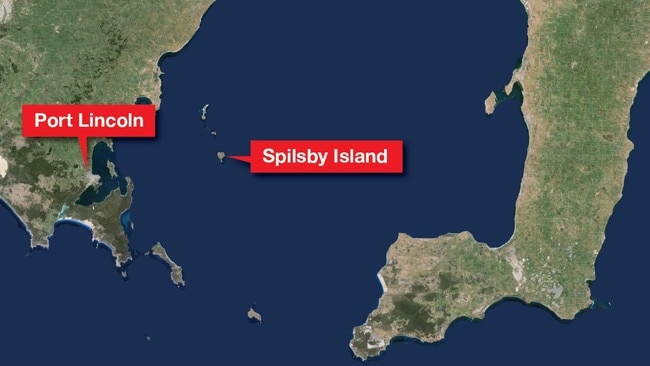 The location where the boat capsized near Spilsby Island.