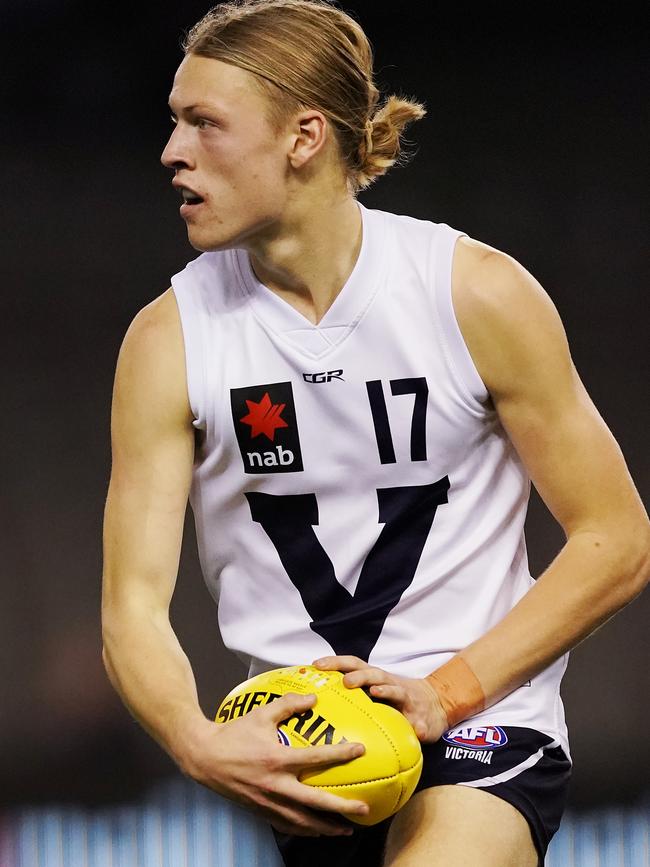 Young on the move for Vic Country against Western Australia at Marvel Stadium on July 3.