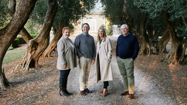 The Burge family, from left: Helen, Trent, Amelia and Grant Burge. Picture: Josh Geelan