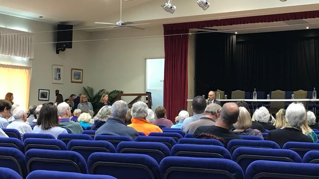 Family members of Earle Haven nursing home residents at the meeting this morning.