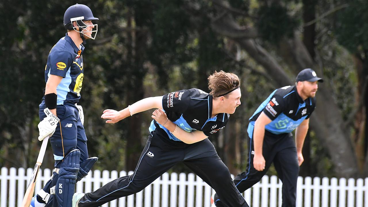 Norths bowler Ryan Walker Norths Vs Valley. Saturday September 28, 2024. Picture, John Gass