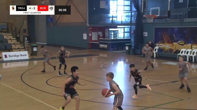 REPLAY: Qld U12's State Basketball Championships – Southern Districts Trojans vs RedCity Roar (Div 3 Boys Semi-Final)