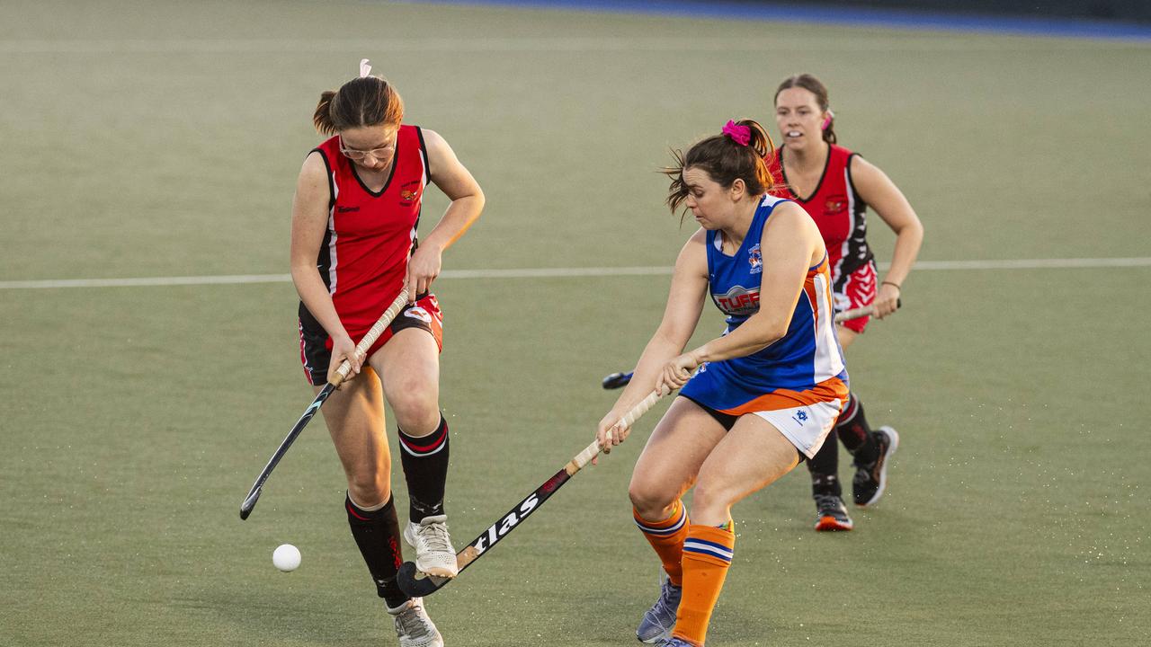 Newtown against Past High in A1 Women's Toowoomba Hockey grand final at Clyde Park, Saturday, September 7, 2024. Picture: Kevin Farmer