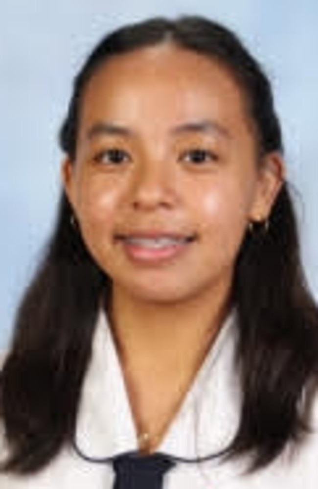 St Agnes Catholic High School representative council president Heleana Soriano