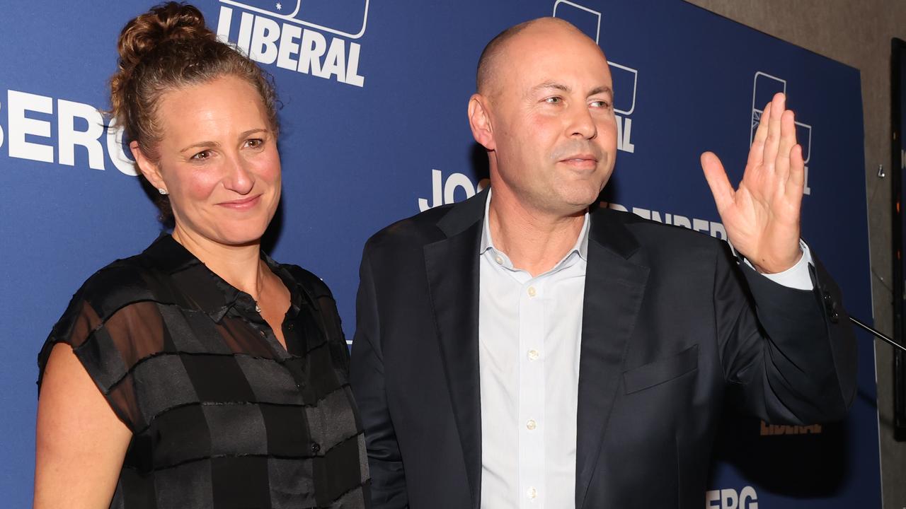 Josh Frydenberg and wife Amie at the Grace Park Hawthorn Club. Picture: David Caird