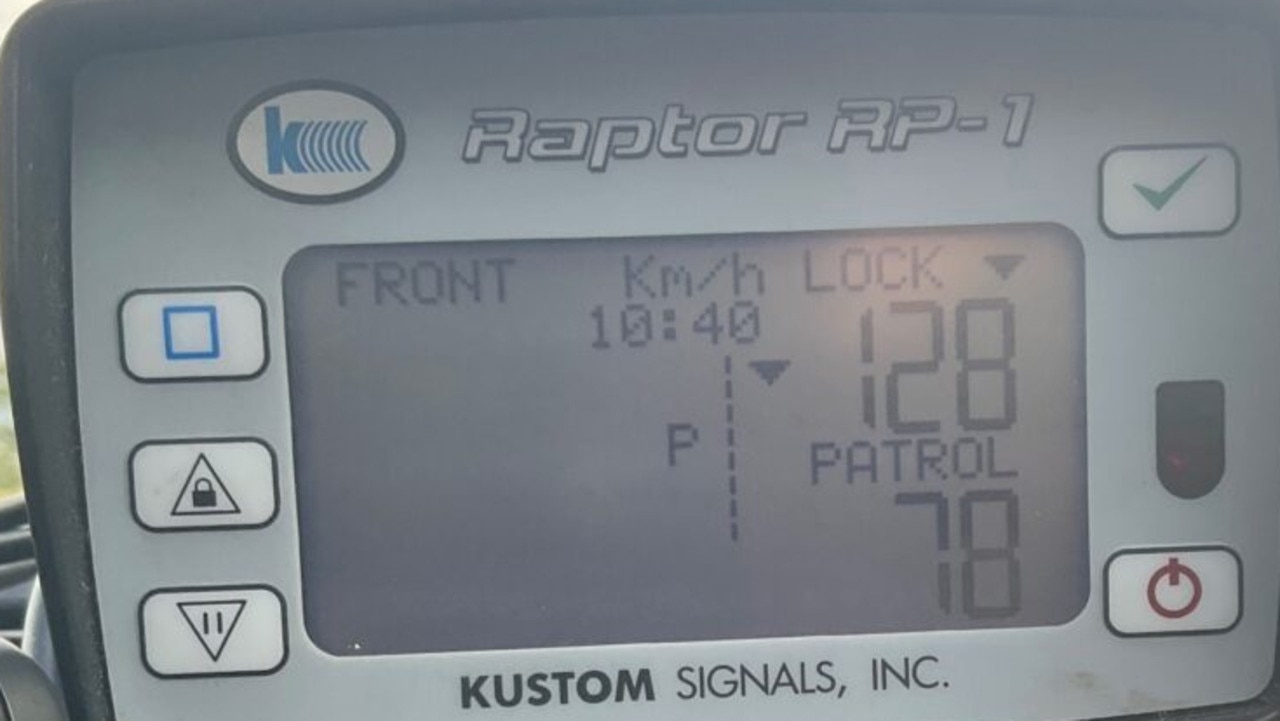 A woman has been busted travelling at 128km/h in an 80 zone at Tinana.