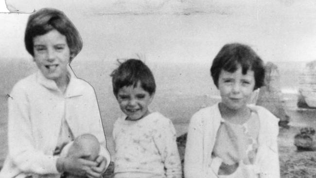 Holiday photo of Jane, Grant and Arna Beaumont before they disappeared from Glenelg on Australia Day 1966.