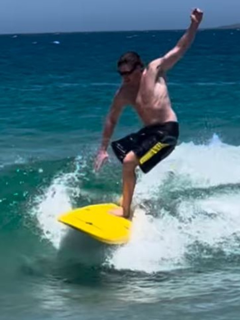 Back on Board: Watch surfer who lost leg in shark attack carve it up ...