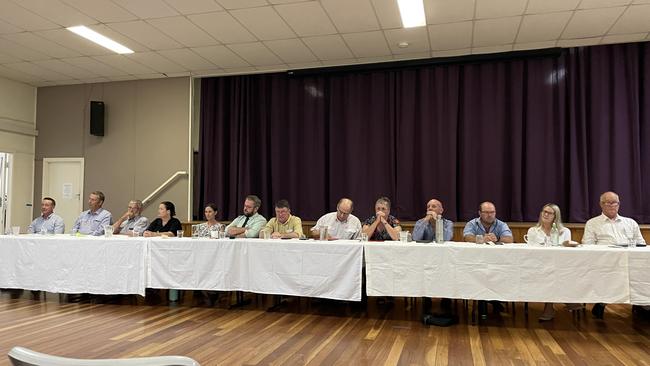 Mayoral and Councillor candidates for the Maranoa regional council at the Injune community forum.