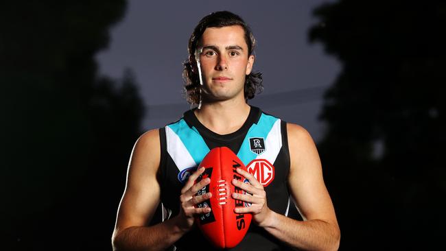 Josh Sinn could be at Alberton as early as Monday when Port Adelaide’s first to fourth year players return for pre-season training. Picture: Mark Stewart