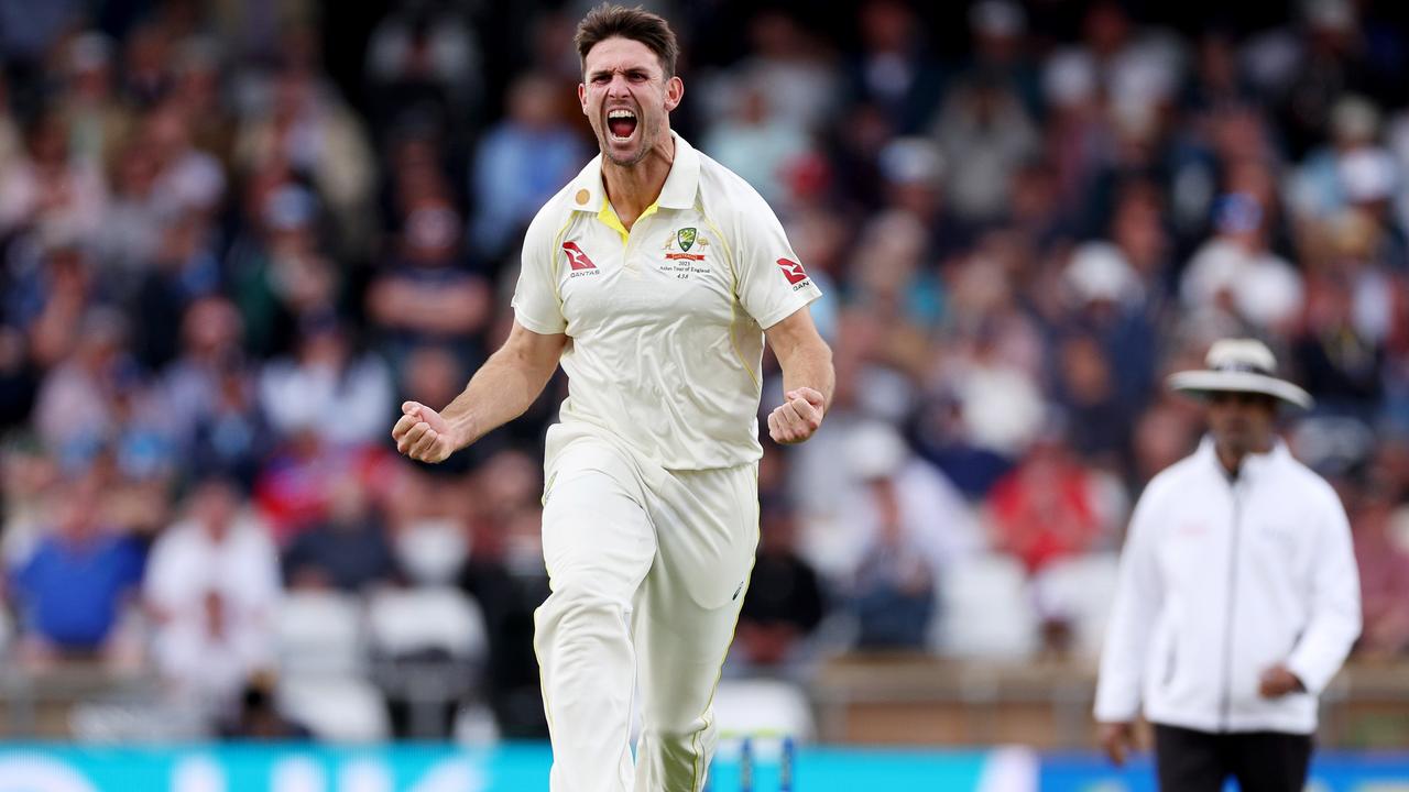 Marsh was also in the wickets later in the day. Picture: Getty Images