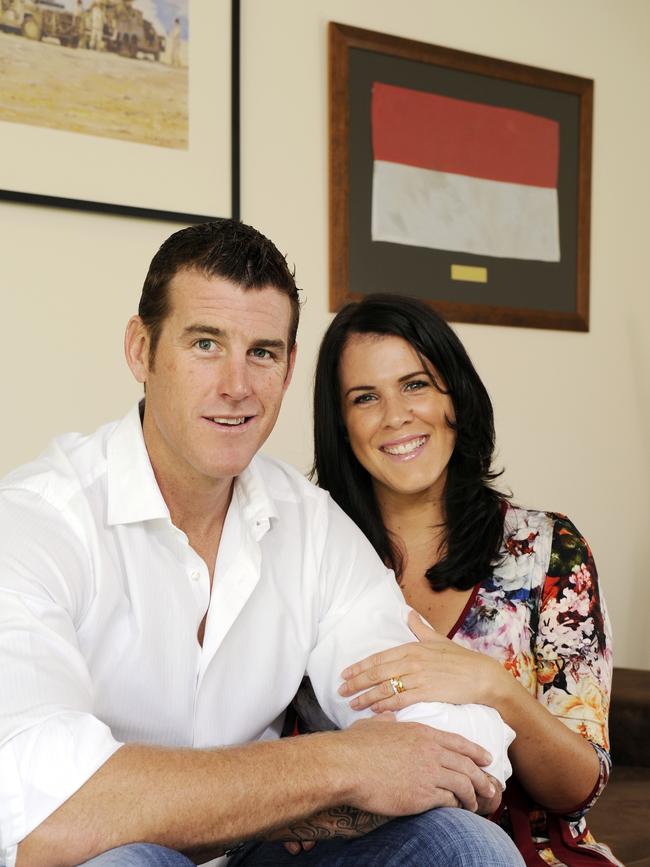 Ben Roberts-Smith and his ex-wife, Emma Roberts. Picture: Karin Calvert