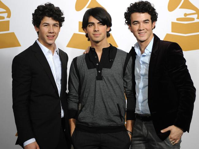 The Jonas Brothers starred in the movie Camp Rock in 2008. Picture: AFP PHOTO / ROBYN BECK