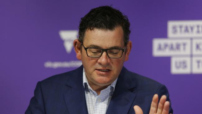 Victorian Premier Daniel Andrews speaks to the media during a press conference in Melbourne, Victoria. Picture: NCA NewsWire / Daniel Pockett